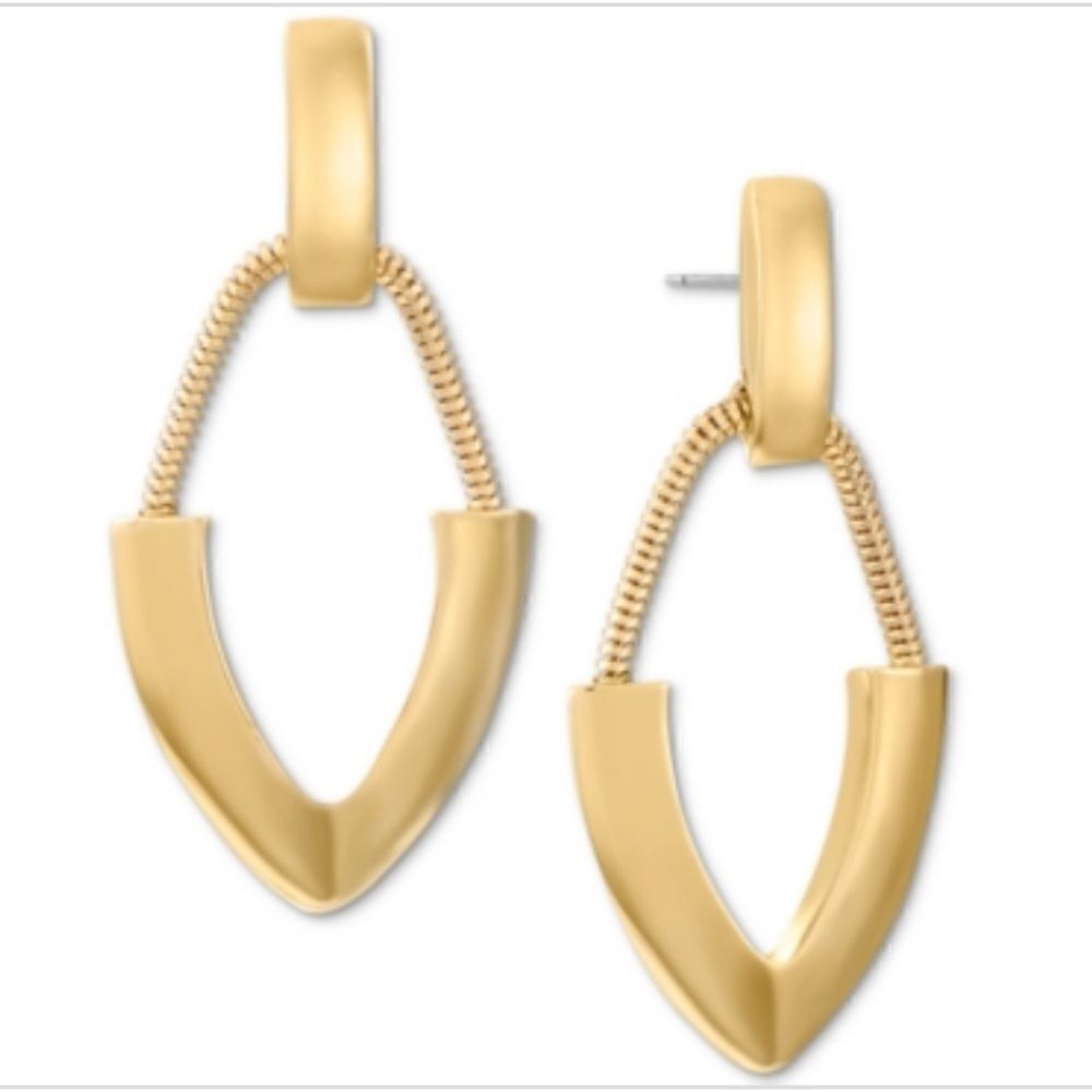 NWT Alfani Gold-Tone Contemporary Drop Earrings